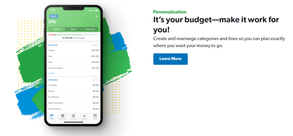 EveryDollar budgeting app